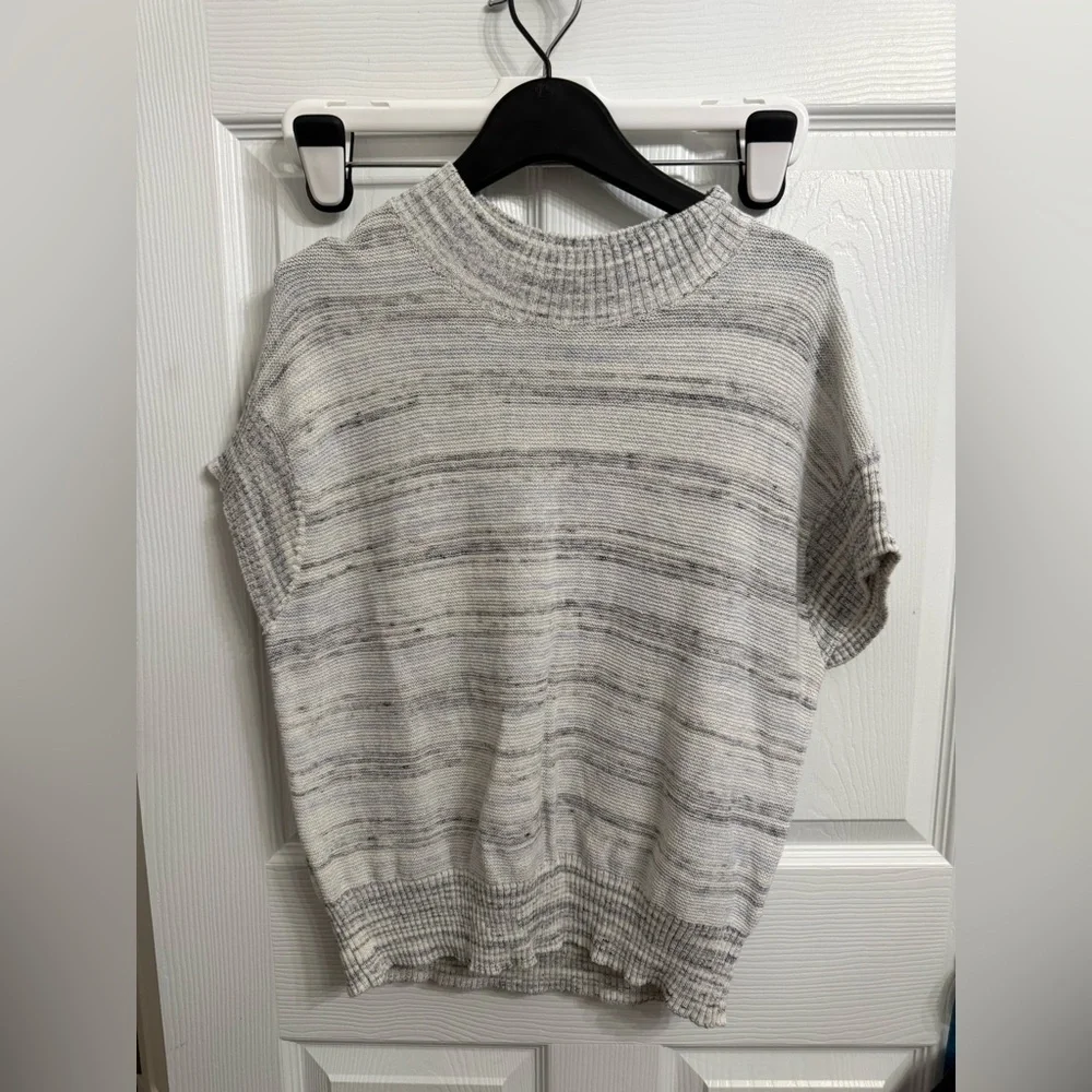Haven Well Within Knit Sweater Gray Blue Organic Cotton Small Dolman coastal